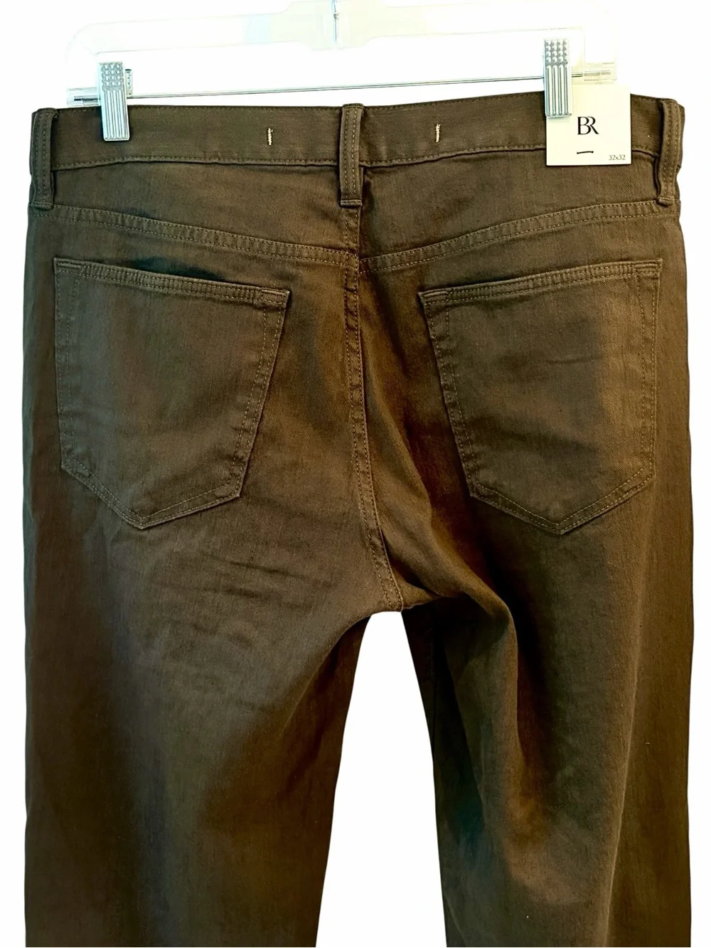 Banana Republic Slim Fit Traveler Brown Linen Pant Jeans 32 X 32